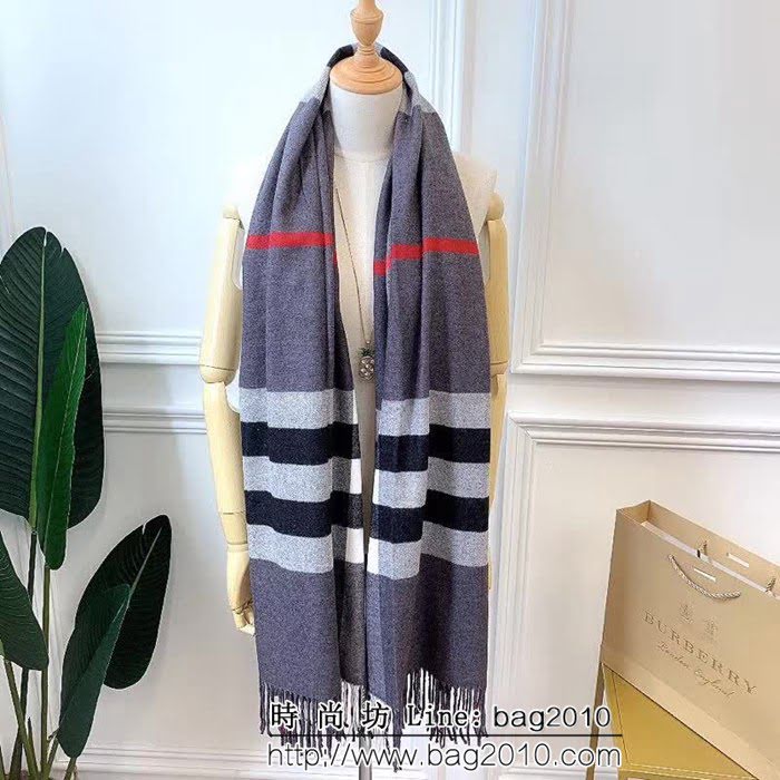 BURBERRY巴寶莉 2018最新 經典格子水貂絨圍巾 雙面兩用 LLWJ6580